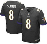 Baltimore Ravens #8 Matt Schaub Black Alternate Nfl Nike Elite Jersey Nfl