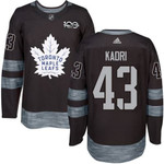 Men's Toronto Maple Leafs #43 Nazem Kadri Black 100Th Anniversary Stitched Nhl 2017 Adidas Hockey Jersey Nhl