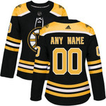 Personalize Jersey Women's Adidas Boston Bruins Customized Authentic Black Home Nhl Jersey Nhl