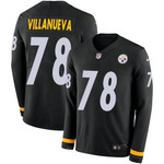 Nike Steelers 78 Alejandro Villanueva Black Team Color Men's Stitched Nfl Limited Therma Long Sleeve Jersey Nfl