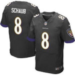 Men's Baltimore Ravens #8 Matt Schaub Black Alternate Nfl Nike Elite Jersey Nfl