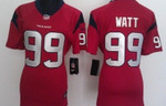 Nike Houston Texans #99 J.J. Watt Red Game Womens Jersey Nfl- Women's