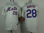 New York Mets #28 Daniel Murphy Cream Jersey Mlb