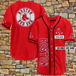 Personalize Baseball Jersey -  Boston Red Sox All Over Print Baseball Jersey for Fans - Baseball Jersey LF