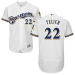 Brewers #22 Christian Yelich White Flexbase Collection Stitched Baseball Jersey Mlb