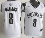 Brooklyn Nets #8 Deron Williams Revolution 30 Swingman White Jersey Nba