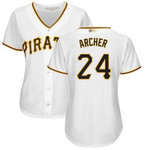 Pittsburgh Pirates #24 Chris Archer White Home Women's Stitched Baseball Jersey Mlb- Women's