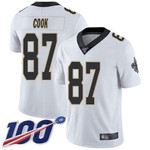 Nike Saints #87 Jared Cook White Men's Stitched Nfl 100Th Season Vapor Limited Jersey Nfl