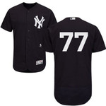 Men's New York Yankees #77 Clint Frazier Navy Blue Flexbase Collection Stitched Baseball Jersey Mlb