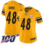 Nike Steelers #48 Bud Dupree Gold Women's Stitched Nfl Limited Inverted Legend 100Th Season Jersey Nfl- Women's