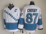 Men's Pittsburgh Penguins #87 Sidney Crosby 1967-68 White Ccm Vintage Throwback Jersey Nhl