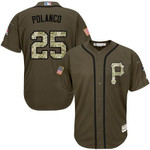 Pittsburgh Pirates #25 Gregory Polanco Green Salute To Service Stitched Mlb Jersey Mlb