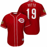 Men's Cincinnati Reds #19 Joey Votto Red 2017 Spring Training Stitched Mlb Majestic Cool Base Jersey Mlb