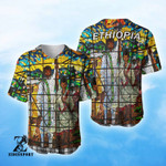 Ethiopia Orthodox The Total Liberation Of Africa Baseball Jersey | Colorful | Adult Unisex | S - 5Xl Full Size - Baseball Jersey Lf