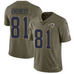 Nike Los Angeles Rams #81 Gerald Everett Olive Men's Stitched Nfl Limited 2017 Salute To Service Jersey Nfl