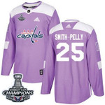 Adidas Washington Capitals #25 Devante Smith-Pelly Purple Authentic Fights Cancer Stanley Cup Final Champions Stitched Nhl Jersey Nhl