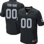 Personalize Jerseymen's Nike Oakland Raiders Customized Black Elite Jersey Nfl