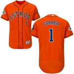 Men's Houston Astros #1 Carlos Correa Orange Flexbase Authentic Collection 2017 World Series Bound Stitched Mlb Jersey Mlb