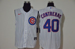 Men's Chicago Cubs #40 Willson Contreras White 2020 Cool And Refreshing Sleeveless Fan Stitched Mlb Nike Jersey Mlb