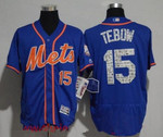 Men's New York Mets #15 Tim Tebow Royal Blue 2017 Spring Training Stitched Mlb Majestic Flex Base Jersey Mlb