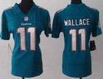 Nike Miami Dolphins #11 Mike Wallace 2013 Green Game Womens Jersey Nfl- Women's