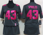 Nike New Orleans Saints #43 Darren Sproles Breast Cancer Awareness Gray Womens Jersey Nfl- Women's