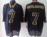 Nike Pittsburgh Steelers #7 Ben Roethlisberger Lights Out Black Elite Jersey Nfl