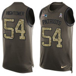Men's New England Patriots #54 Dont'a Hightower Green Salute To Service Hot Pressing Player Name & Number Nike Nfl Tank Top Jersey Nfl