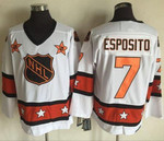 1972-81 Nhl All-Star #7 Phil Esposito White Ccm Throwback Stitched Vintage Hockey Jersey Nhl