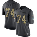 Men's Dallas Cowboys #74 Bob Lilly Black Anthracite 2016 Salute To Service Stitched Nfl Nike Limited Jersey Nfl