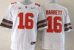 Ohio State Buckeyes #16 J.T. Barrett 2015 Playoff Rose Bowl Special Event Diamond Quest White Jersey Ncaa