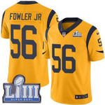 #56 Limited Dante Fowler Jr Gold Nike Nfl Men's Jersey Los Angeles Rams Rush Vapor Untouchable Super Bowl Liii Bound Nfl