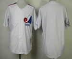 Men's Montreal Expos Blank 1982 White Mitchell & Ness Throwback Jersey Mlb