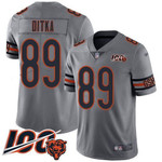 Bears #89 Mike Ditka Silver Men's Stitched Football Limited Inverted Legend 100Th Season Jersey Nfl