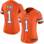 Nike Broncos #1 Marquette King Orange Women's Stitched Nfl Limited Rush Jersey Nfl- Women's