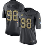 Men's Pittsburgh Steelers #98 Vince Williams Black Anthracite 2016 Salute To Service Stitched Nfl Nike Limited Jersey Nfl