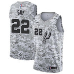 Men's Nike San Antonio Spurs #22 Rudy Gay White Camo Basketball Swingman Earned Edition Jersey Nba