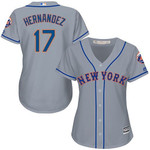 Mets #17 Keith Hernandez Grey Road Women's Stitched Baseball Jersey MLB- Women's