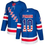 Rangers #10 Artemi Panarin Royal Blue Home Usa Flag Stitched Hockey Jersey Nhl