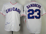Chicago Cubs #23 Ryne Sandberg 1988 White Throwback Jersey Mlb