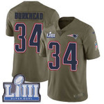 #34 Limited Rex Burkhead Olive Nike Nfl Youth Jersey New England Patriots 2017 Salute To Service Super Bowl Liii Bound Nfl