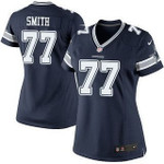 Women's Dallas Cowboys #77 Tyron Smith Nfl Navy Blue Game Jersey Nfl- Women's