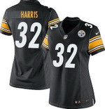 Women's Pittsburgh Steelers #32 Franco Harris Black Retired Player NFL Nike Elite Jersey NFL- Women's