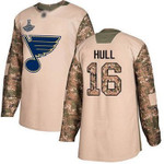 Blues #16 Brett Hull Camo 2017 Veterans Day Stanley Cup Champions Stitched Hockey Jersey Nhl