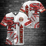 San Francisco 49Ers Nfl 3D Baseball Jersey - Baseball Jersey Lf