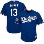Men's Los Angeles Dodgers #13 Max Muncy Majestic Royal 2018 World Series Cool Base Player Jersey Mlb
