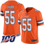 Nike Broncos #55 Bradley Chubb Orange Men's Stitched Nfl Limited Rush 100Th Season Jersey Nfl