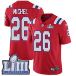 #26 Limited Sony Michel Red Nike Nfl Alternate Men's Jersey New England Patriots Vapor Untouchable Super Bowl Liii Bound Nfl