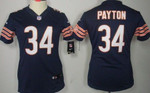 Nike Chicago Bears #34 Walter Payton Blue Limited Womens Jersey Nfl- Women's