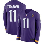 Nike Vikings 11 Laquon Treadwell Purple Team Color Men's Stitched Nfl Limited Therma Long Sleeve Jersey Nfl